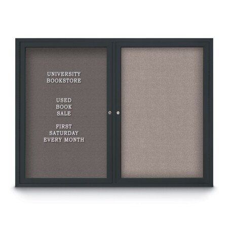 United Visual Products Corkboard, Surf/Black, 36" x 36" UV436H-BLACK-SURF